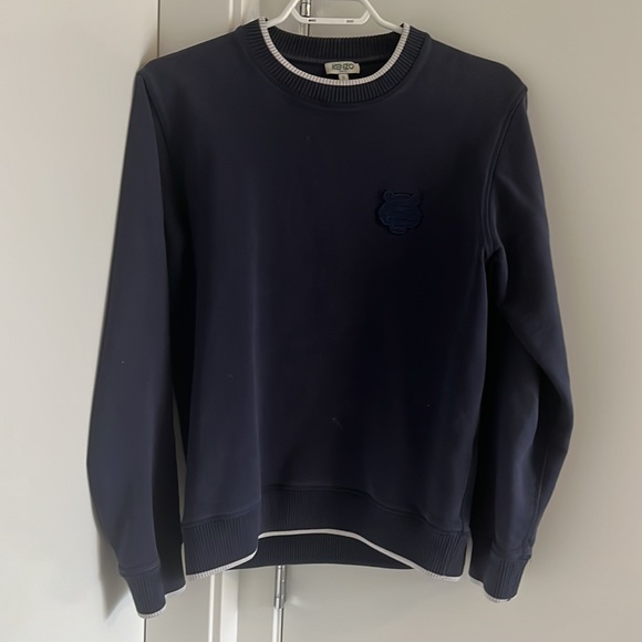 Kenzo Cotton Sweatshirt Men Dark Blue - Picture 2 of 4